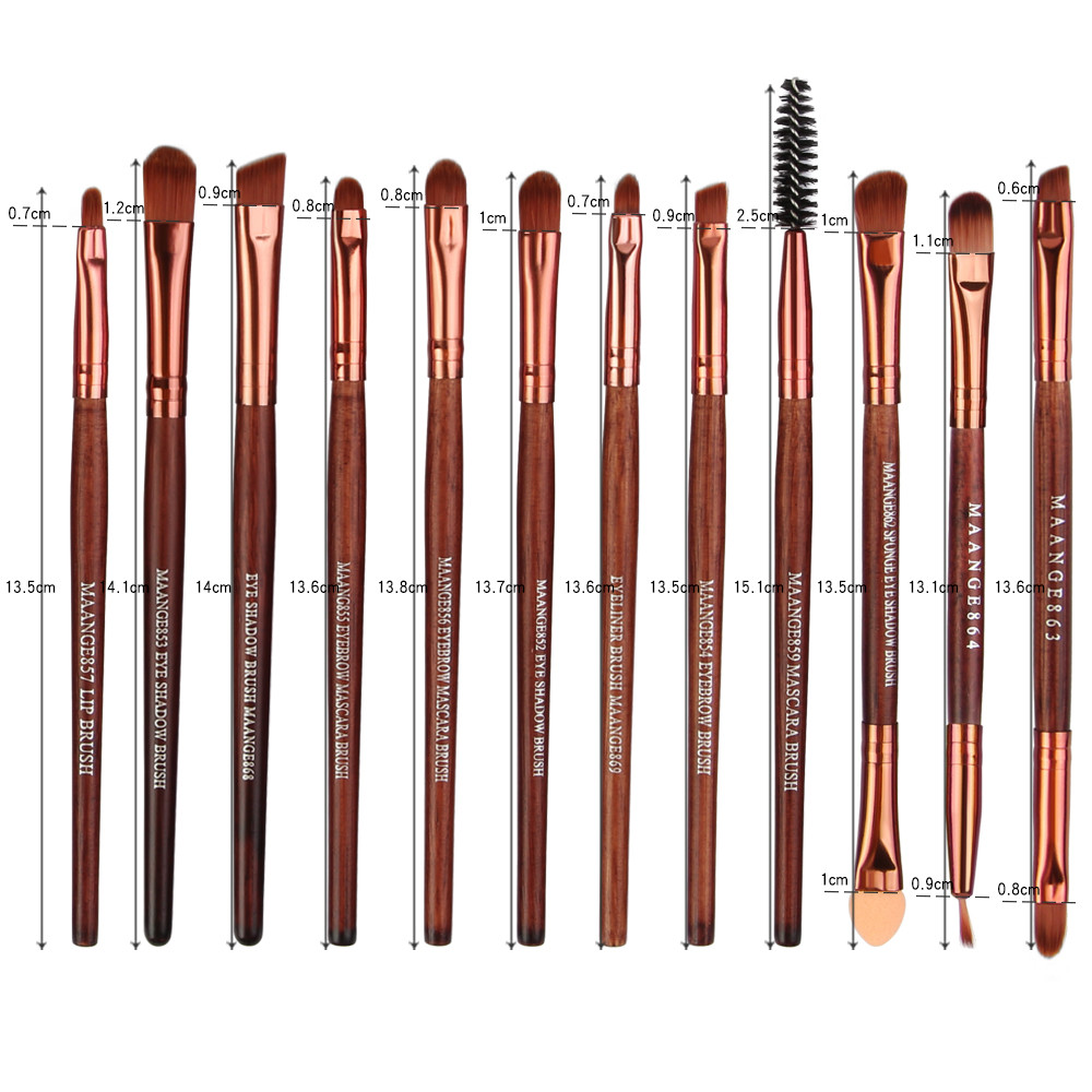 lWholesale 22 Pieces Brown Color Makeup Brushes Fan Brush Best Make up Brushes