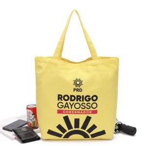 China Geometric Yellow 8 OZ 40x11x34.5cm Cotton Recycle Bag wholesale