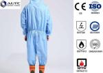 Non Woven Chemical Protective Clothing Full Face Two Way Zipper Bound Seams