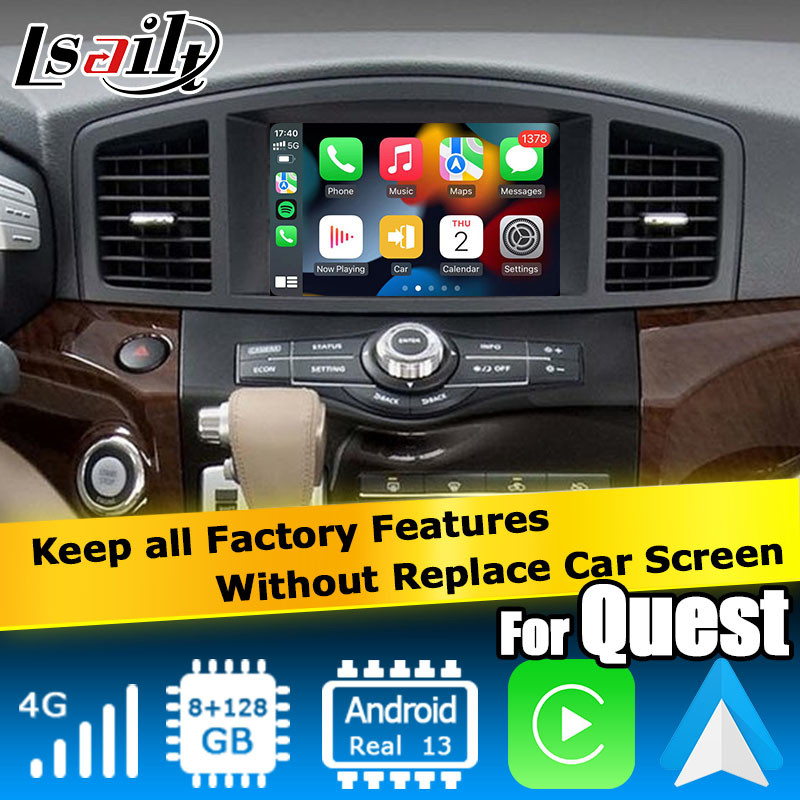 Android 13 System Wireless Carplay Interface For Nissan Quest RE52 Elgrand E52 2011-2020