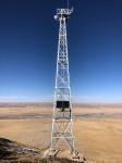 100m Q235 Self Supporting Steel Tube Three Legged Tower