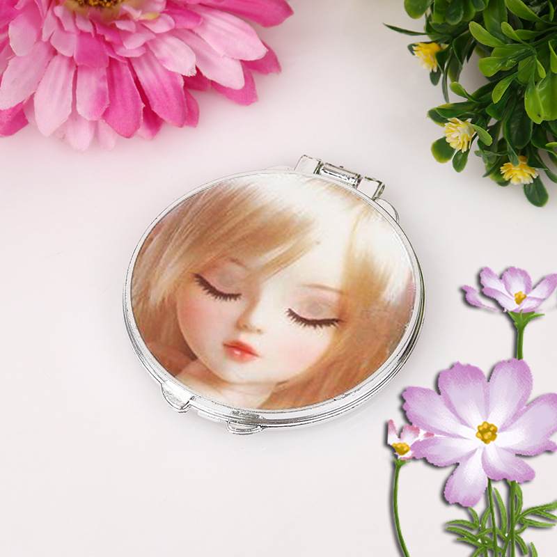 Mini Desk Compact Make-Up Cosmetic Vanity Dressing Standing Portable Makeup Mirror