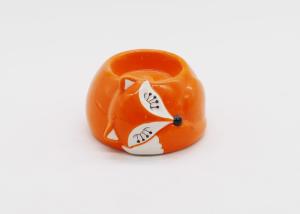 China Fox Shape Ceramic Candle Holders / Handmade Tea Light Holders Home Decoration wholesale