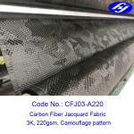 0.3mm Camouflage Jacquard Fiber 3K 3D Carbon Fiber Fabric