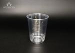 Ice / Cold Coffee Disposable Plastic Drinking Cups Round Shaped Bottom