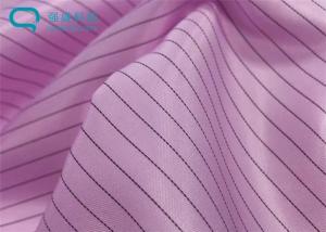 China 5mm Stripe Conductive Polyester Anti Static Fabric Plain Style wholesale