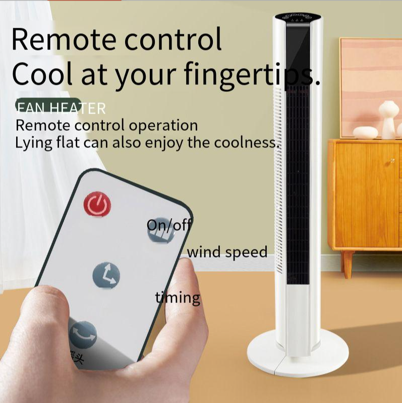 Smart Electric Bladeless Tower Fan 84*26.5cm App-Controlled Quiet Strong Air Cooling