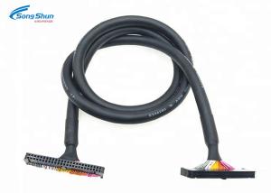 China Round Shielded Flat IDC Ribbon Cable UL20276 28awg 50pin 7/0.127mm Conductor wholesale