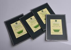 China Personalized full color printing adhesive paper silver stamping green tea packaging label sheet wholesale
