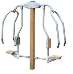 China outdoor fitness equipments WPC materials based chest press push trainer wholesale