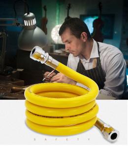 China DN13 Water Heater Gas Hose , SS304 Yellow Pvc Gas Pipe corrugated wholesale