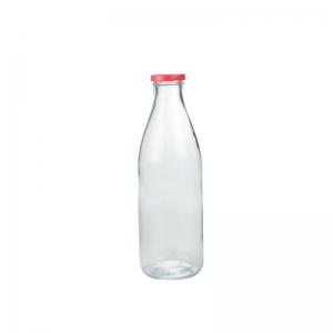 China 1000ML Mini Glass Milk Bottles Reusable Flip Top Glass Bottles wholesale