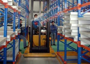China 300 mm Length Pallet Rack Shelving Industrial Metal Shelves With Narrow Aisle wholesale
