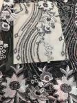 Embroidered Sequin Lace Fabric , Floral Tulle Fabric For Fashion Party Gown