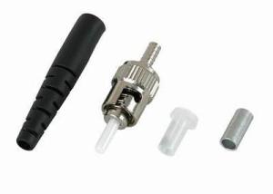 China Plastic ST Connector Fiber Optic Cable with 3mm Boot , Ceramic Ferrule wholesale