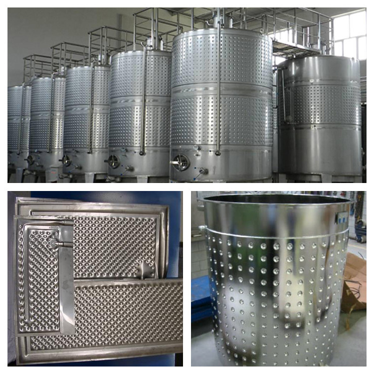 Single Embossed SS316L Laser Welded Pillow Plate For Jacketed Storage Tank