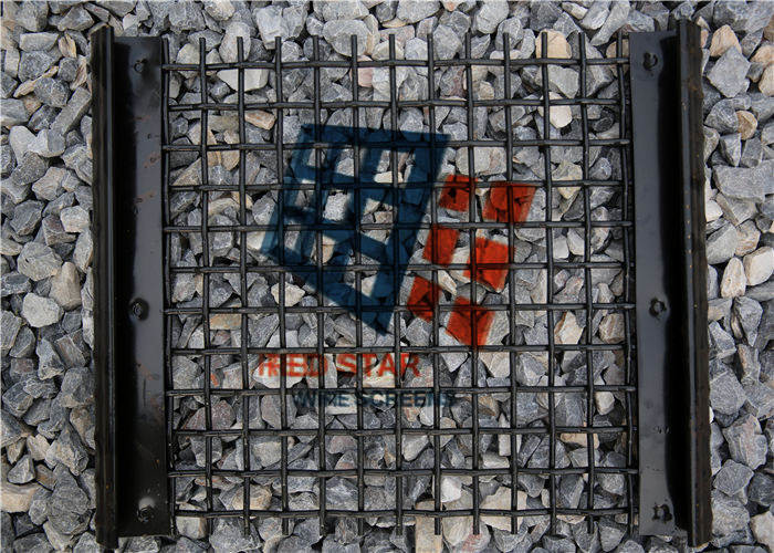Spring Steel Wire Lock Crimp Screen For Screen Machines In Mineral Quarry