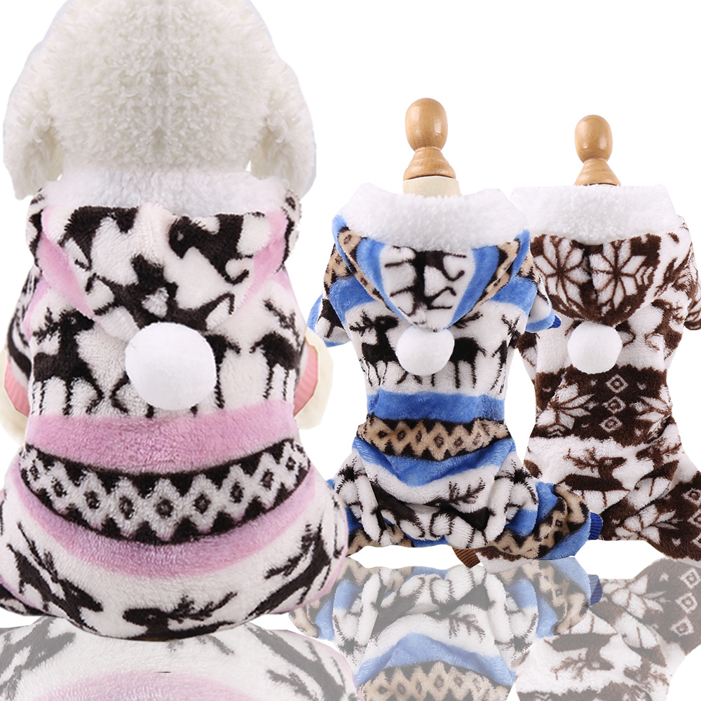 Coral Velvet Fleece Pets Wearing Clothes Puppy Hoodie 30cm Winter Dog Clothes