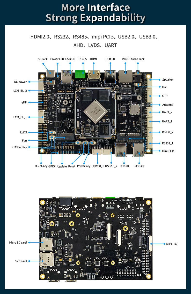Neardi RK3399 Embedded Single Board Computer LKD3399 Android SBC