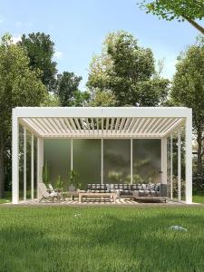 China Adjustable Louvered Pergola Aluminum Louvered Pergola Modern Louvered Pergola on sale