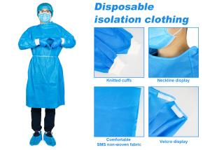 China SMS Disposable Isolation Aprons , SMS Disposable Medical Protection Gown wholesale