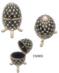 Faberge Egg Trinket Box Pewter Faberge Egg Trinket Box