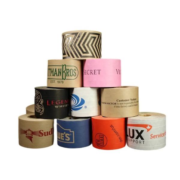 Printed Biodegradable Self Adhesive Kraft Tape / Printed Water Activated Gummed