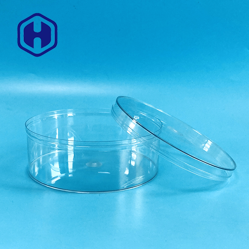 Round Biscuit Cookies Clear Plastic Packaging Box 620ml
