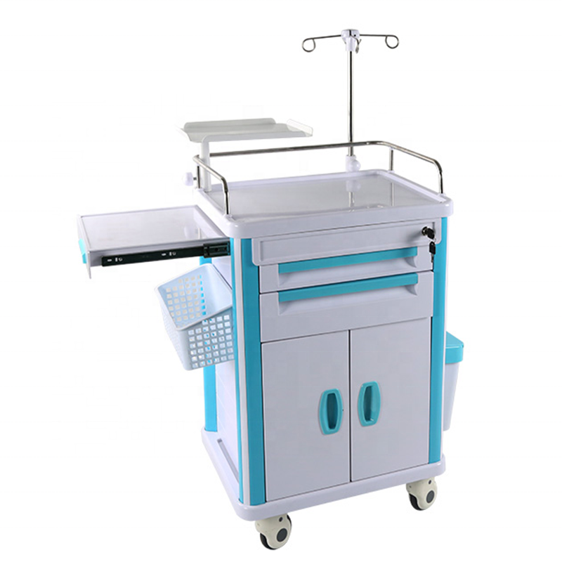 750MM 92CM High Quality Hospital Surgical Nursing Doctor Medical Crash Cart Drug Clinic 2 layer Hospital
