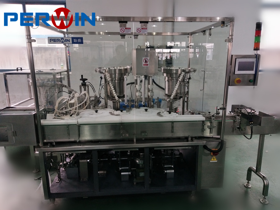 High Speed Syrup Filling And Capping Machine , Syrup Filling Line