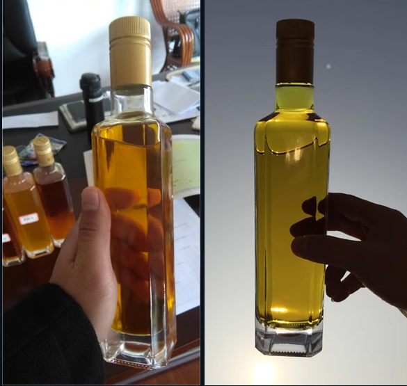 Square Dark Green Marasca Cooking Olive Oil Glass Bottles 100ml 250ml 500ml 750ml 1L