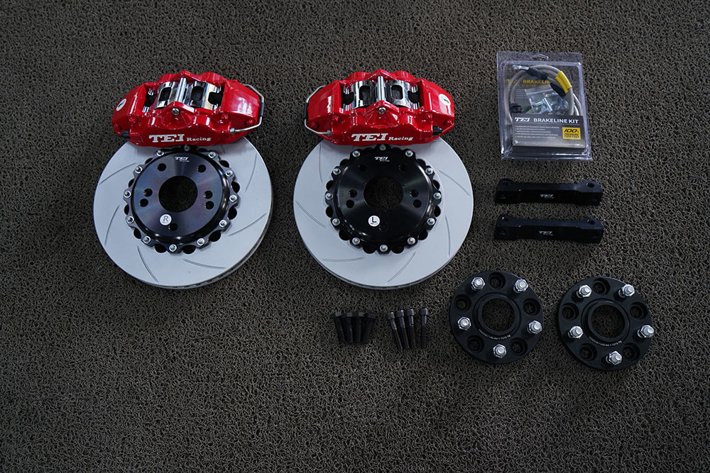 Honda Civic EG6 EK9 EX Seden P40S 4 Piston Forged Caliper With 330*28mm Rotor 17 inch Wheel