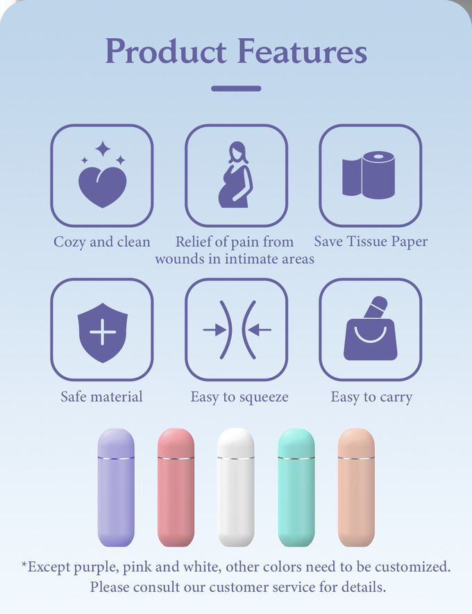 Portable Bidet for Hemorrhoids and Postpartum Care White/Purple/Pink Carton Size 35*35*43cm