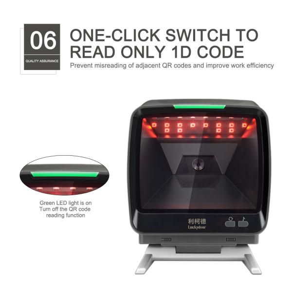 High Quality 2d Barcode Scanner Desktop Handsfree Use with Pos Machine for Supermarket