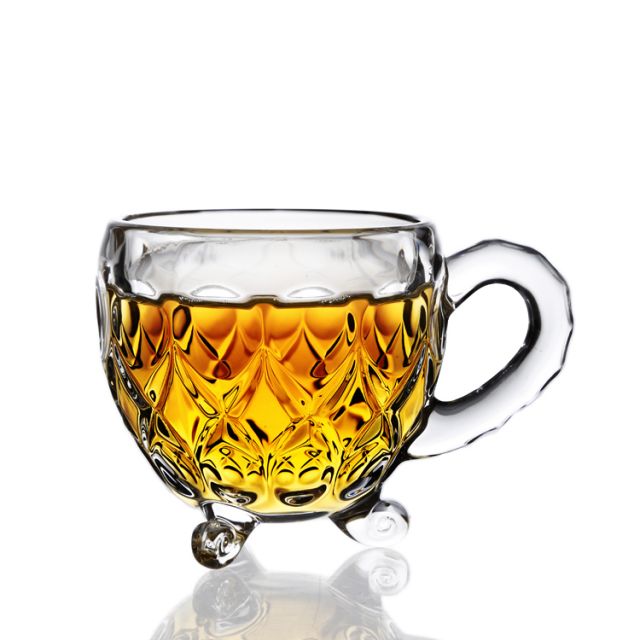 Popular products High Borosilicate Handle Heat Resistant Double Wall Clear with handle Coffee Glass