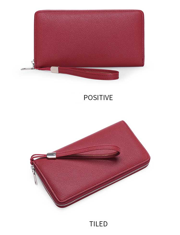 Large Capacity Rfid Blocking Money Clip Credit Card Holder for Women Custom Coin Purse