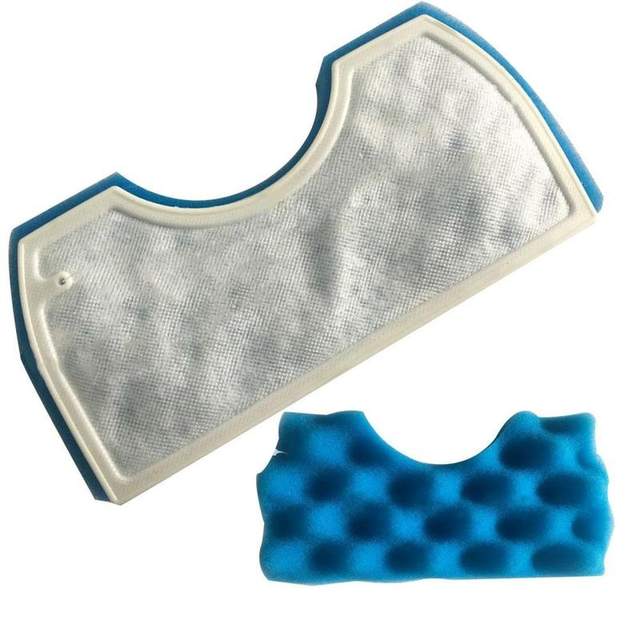 White Blue Sponge Foam Microfiber Vacuum Cleaner HEPA Filter