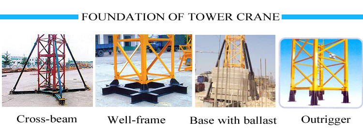 6tons QTD2520 Luffing Jib Crane Feature Tower Crane 25m Jib Tower Crane