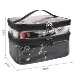 Zipper Closure Marble PU Makeup Organizer Travel Bag