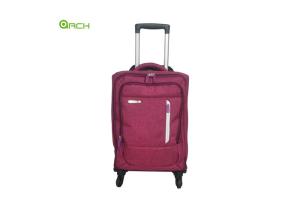 China Two Front Pockets Snowflake polyester Carry On Spinner Luggage wholesale