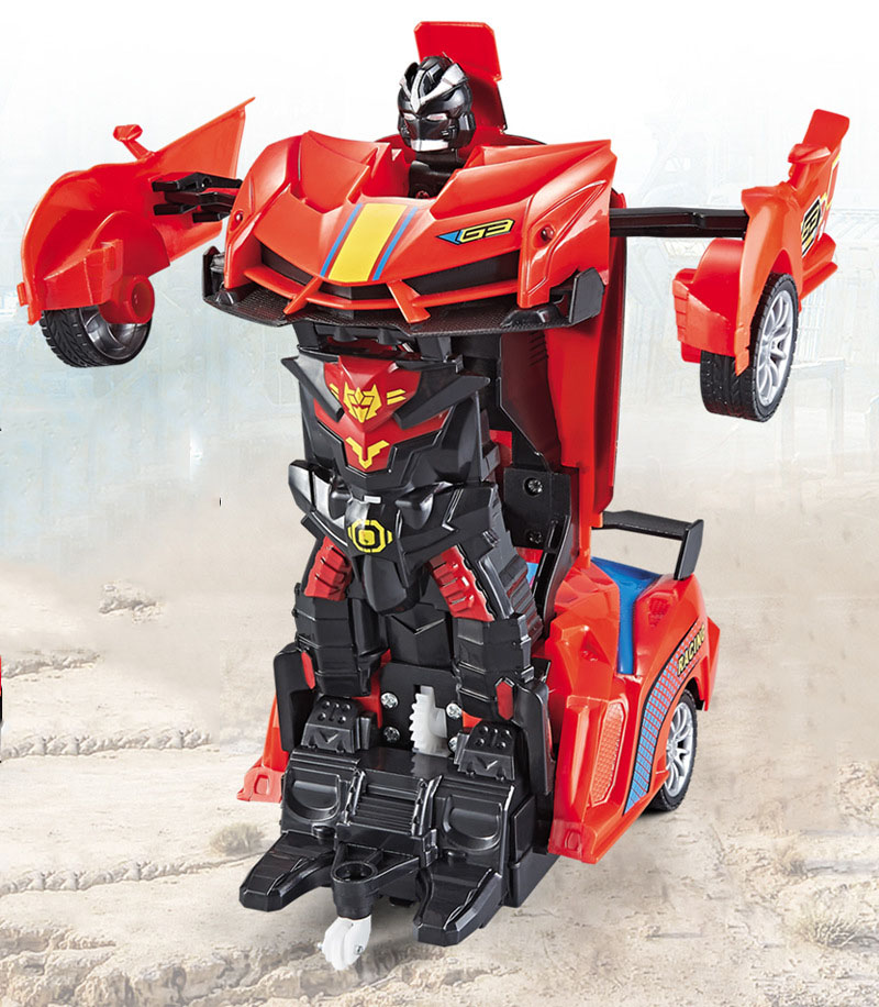 Boy Toy Car One Click Deformation Robot 4 Channels Control Carton Size 83.5*42*102CM