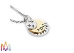 Rustproof SS304 Dangle Charms Mens Engraved Necklace