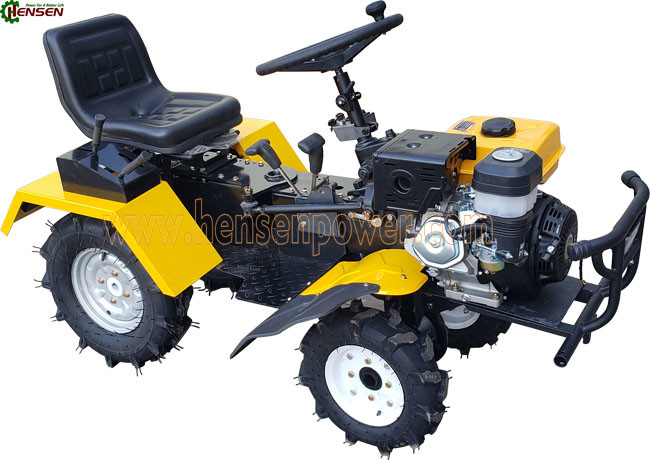 4WD Compact Tractor Reversible Plough Gasoline 18HP Mini Tractor