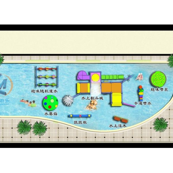 Children Water Park Design Three Dimension For Commercial Park Backyard Pool