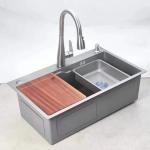 Drainers And Single Bowl Sink Included Apron Stainless Steel Kitchen Sink For