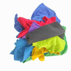 China Marine Cleaning 30x55cm T Shirt Cut Mixed Cotton Rags wholesale