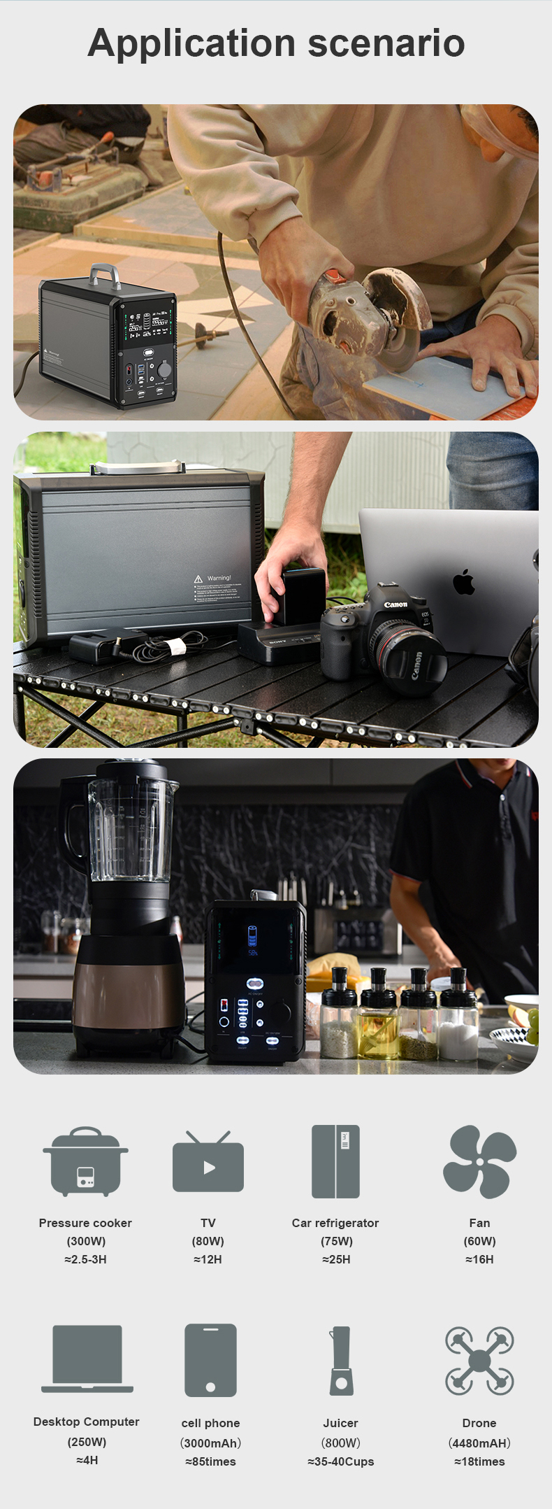 Huge 1000w Lifepo4 Portable Power Station MPPT Solar Generator For Camping