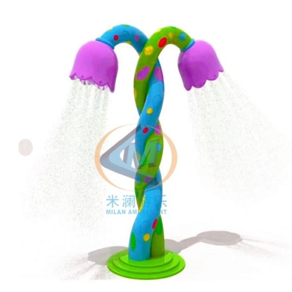 Mushroom Shape Water Splash Pad Water Play Park Equipment Swing For Residential Use