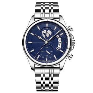 China Sport Style Stainless Strap Watch Big Dial Quartz Wrist Watches For Men wholesale
