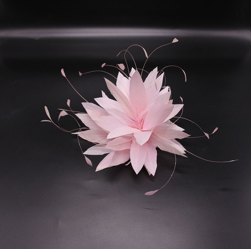 Pattern Dyed Goose Feather Flower Mount with Wire Accessory Customer's Choice